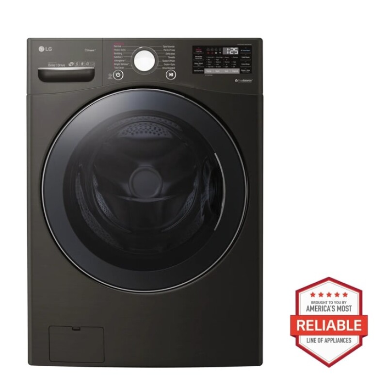 LG 4.5 cu.ft. Smart wi-fi Enabled Front Load Washer with TurboWash™ 360 Technology Black WM3900HBA Picture 1