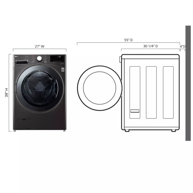 4.5 Cu.ft. Smart Wi-fi Enabled All-in-one Washer/dryer With Turbowash® Technology WM3998HBA