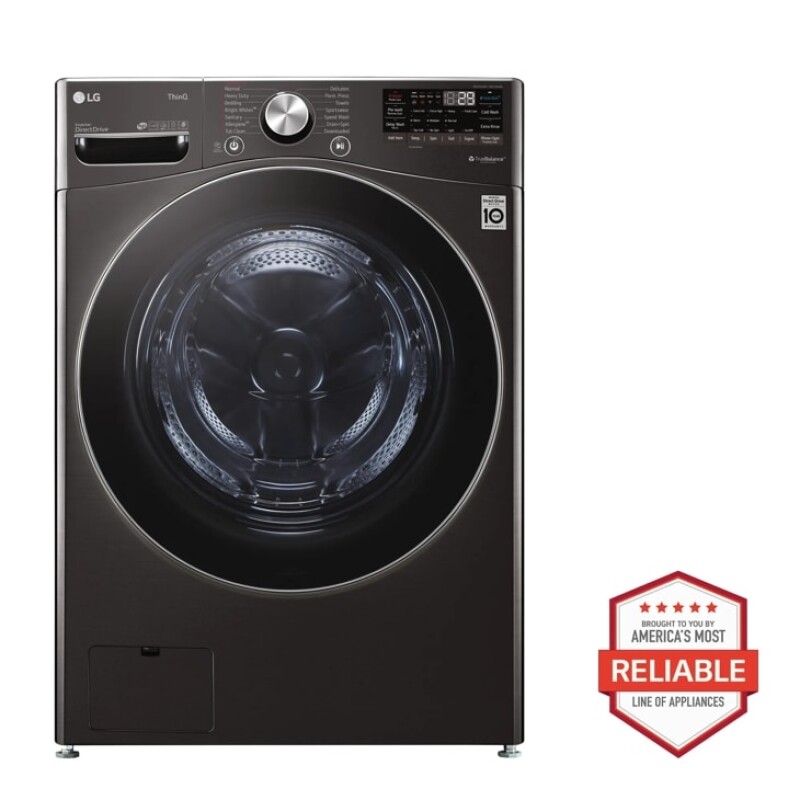 LG 5.0 cu. ft. Front Load Washer with TurboWash™ 360° and Built-In Intelligence (WM4200HBA) Black WM4200HBA Picture 1