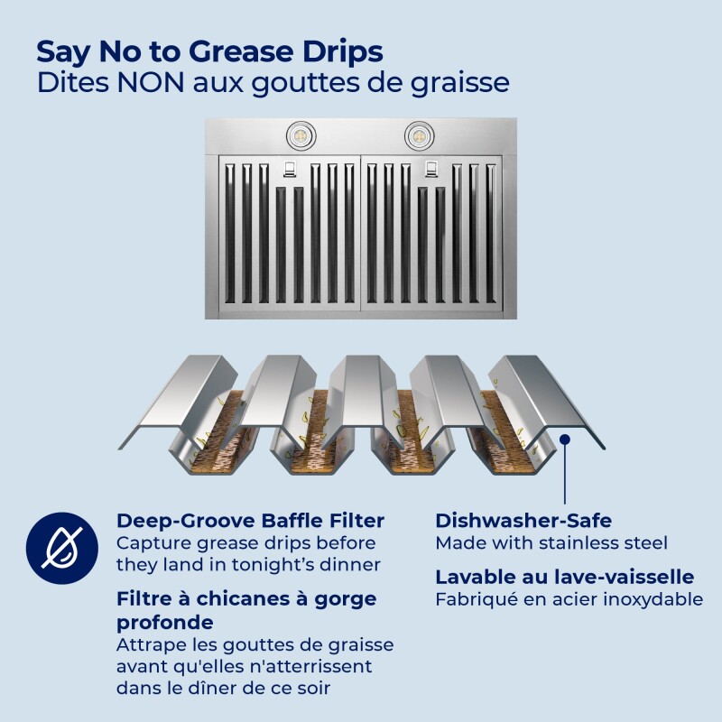 30" Hauslane Convertible Wall Mount Range Hood Matte Black WM530BLK30P