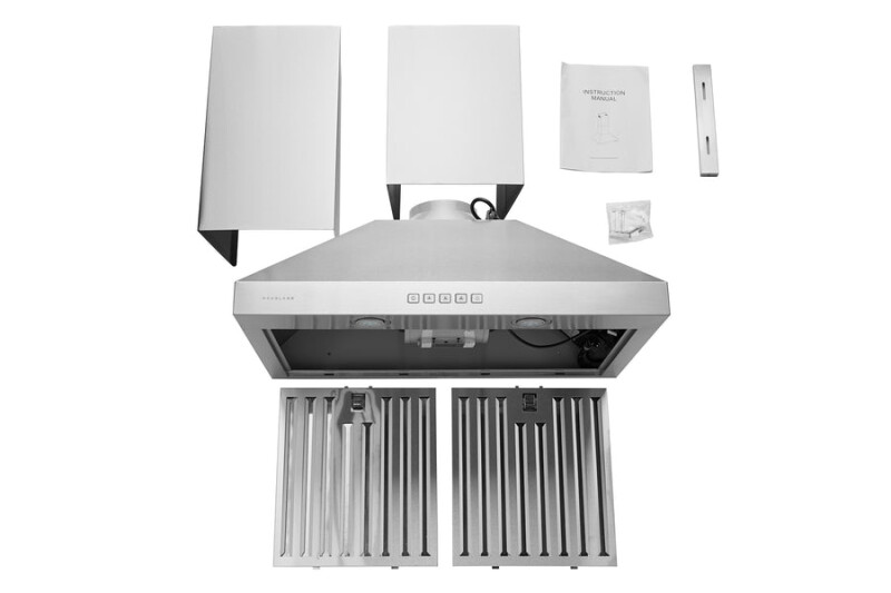 30" Hauslane Convertible Wall Mount Range Hood Matte White WM530WHT30P