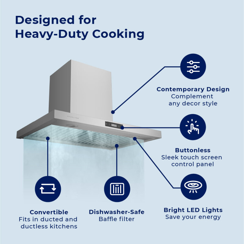 30" Hauslane Convertible Wall Mount Range Hood WM540SS30