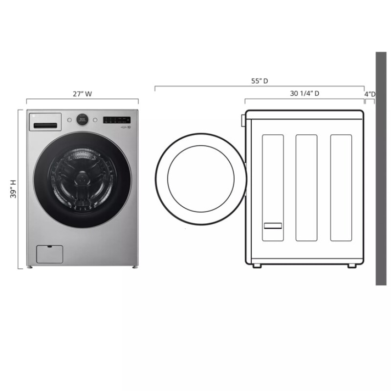 4.5 cu. ft. Capacity Smart Front Load Washer with TurboWash® 360° and AI DD® Built-In Intelligence WM5500HVA