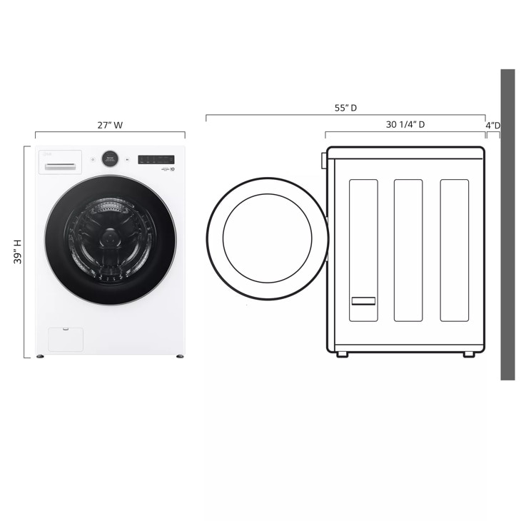 4.5 cu. ft. Capacity Smart Front Load Washer with TurboWash® 360° and AI DD® Built-In Intelligence WM5500HWA
