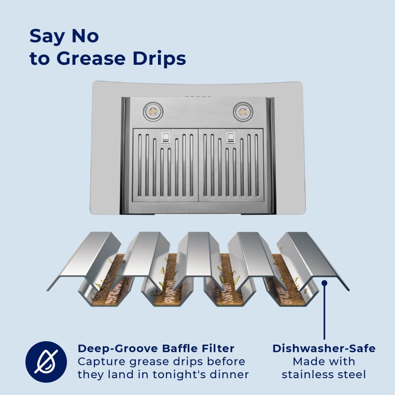 36" Hauslane Convertible Wall Mount Range Hood WM630SS36