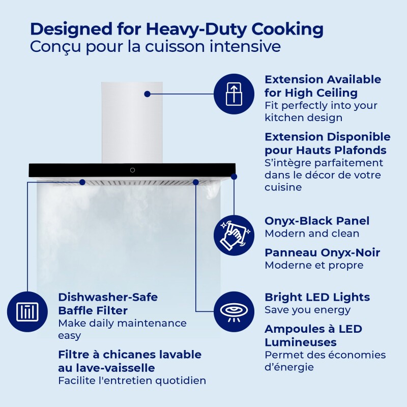 30" Hauslane Convertible Wall Mount Range Hood WM739SS30