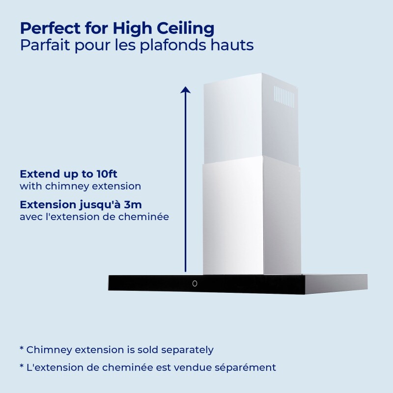 30" Hauslane Convertible Wall Mount Range Hood WM739SS30