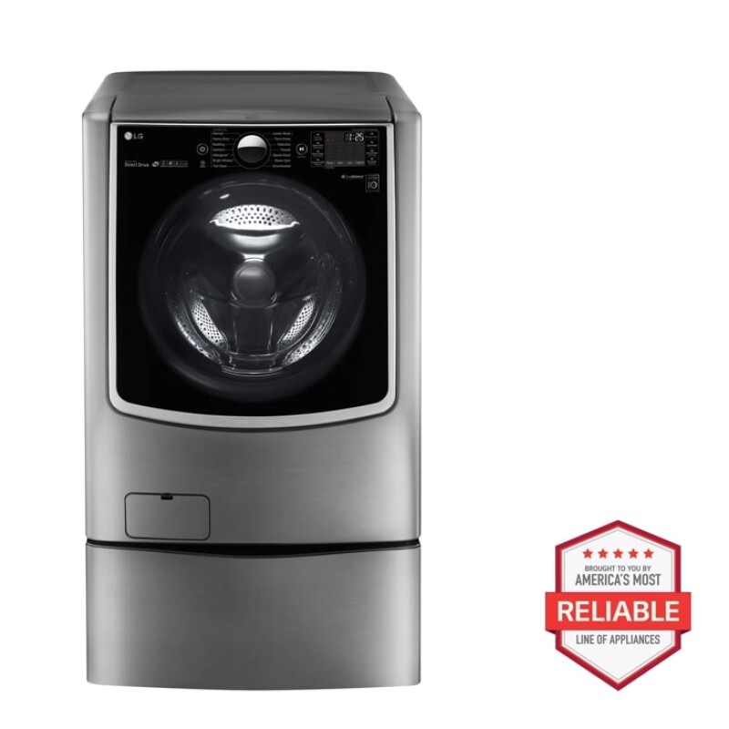 LG 5.2 cu. ft. Large Smart wi-fi Enabled Front Load Washer TurboWash® Graphite Steel WM9000HVA Picture 1