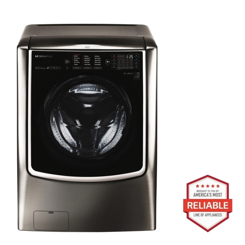 LG Signature LG SIGNATURE 5.8 cu. ft. Large Smart wi-fi Enabled Front Load Washer Black Stainless WM9500HKA Picture 1