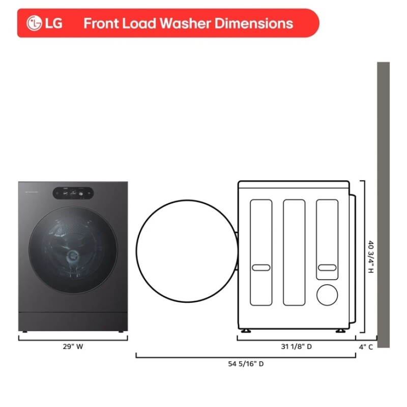 5.8 Cu. Ft. Mega Capacity Smart Front Load Washer With Built-in Intelligence, Turbowash® 360°, Ezdispense® And Touch Lcd Control WM9901HBA