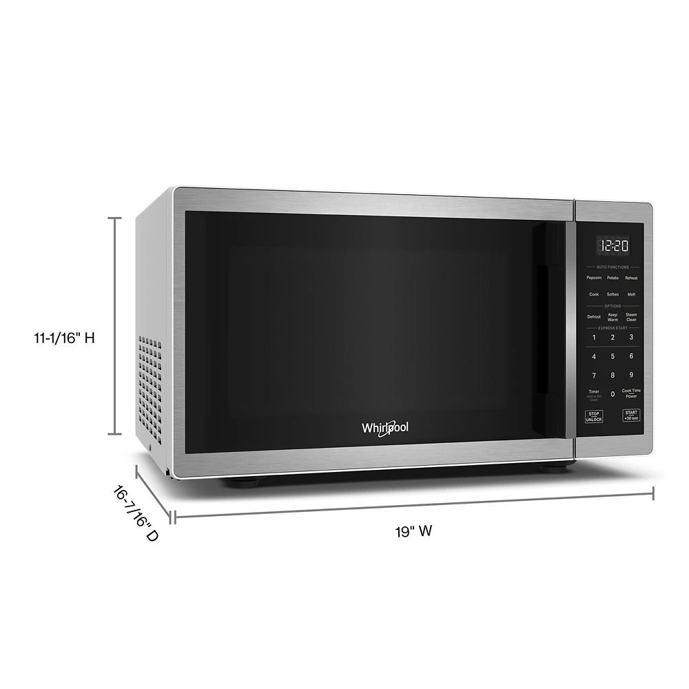 0.9 cu. ft. Stainless Steel Countertop Microwave With Steam Clean - 900 watt WMCS3019RS