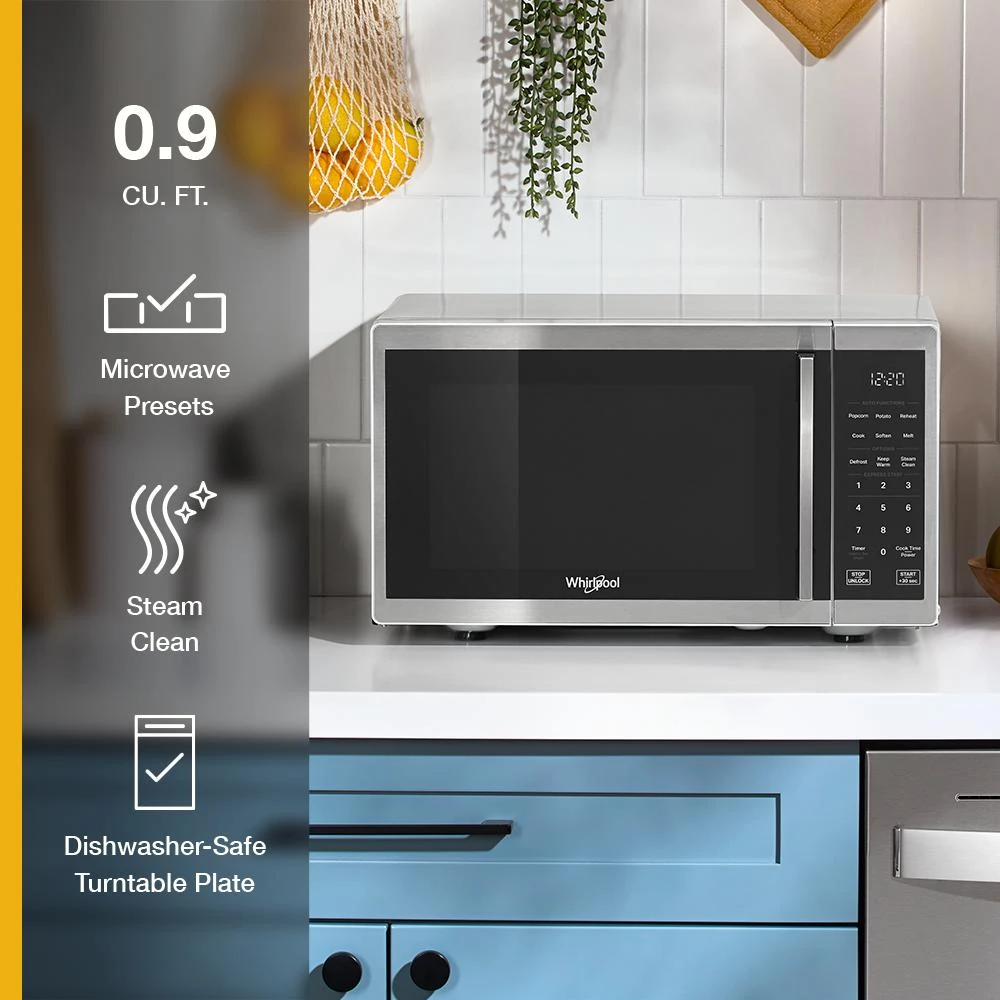 0.9 cu. ft. Stainless Steel Countertop Microwave With Steam Clean - 900 watt WMCS3019RS
