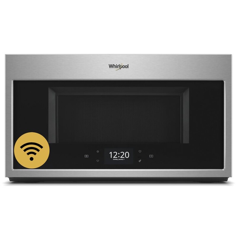 Whirlpool 1.9 cu. ft. Smart Over-the-Range Microwave with Scan-to-Cook technology{D:27464179c28ee8c2c67fbbc6898cf45b} Fingerprint Resistant Stainless Steel WMHA9019HZ Picture 1