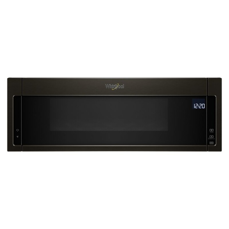 Whirlpool 1.1 cu. ft. Low Profile Microwave Hood Combination Black Stainless WML75011HV Picture 1