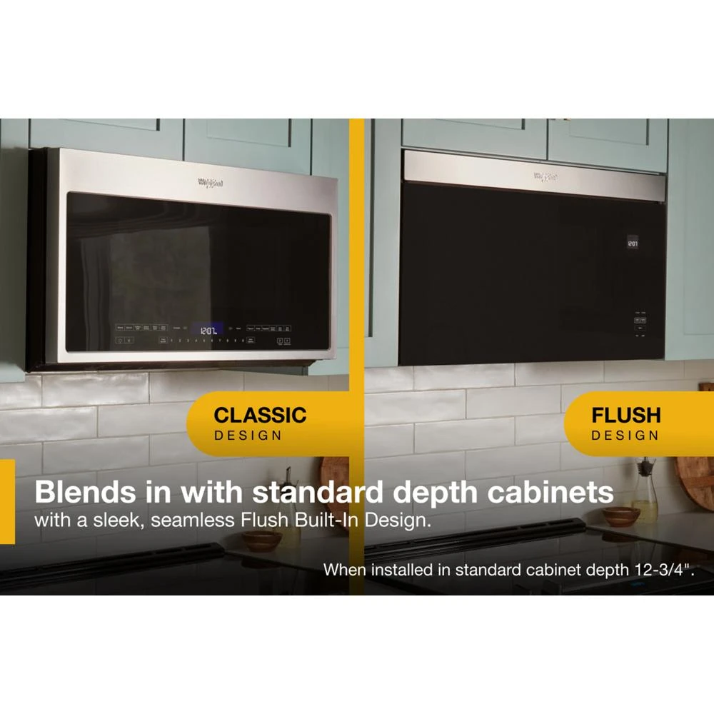 1.1 Cu. Ft. Flush Mount Microwave with Turntable-Free Design WMMF5930PB
