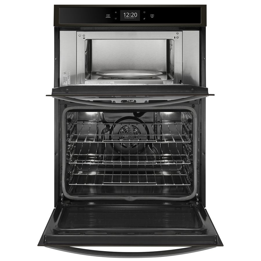 Whirlpool 5.7 cu. ft. Smart Combination Convection Wall Oven with Air Fry, when Connected Fingerprint Resistant Black Stainless WOC75EC7HV Picture 1