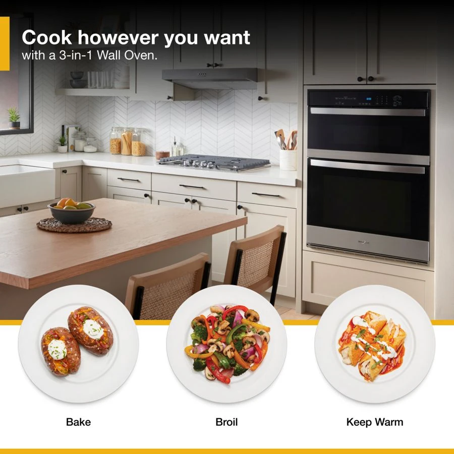 6.4 Total Cu. Ft. Combo Self-Cleaning Wall Oven WOEC3030LS