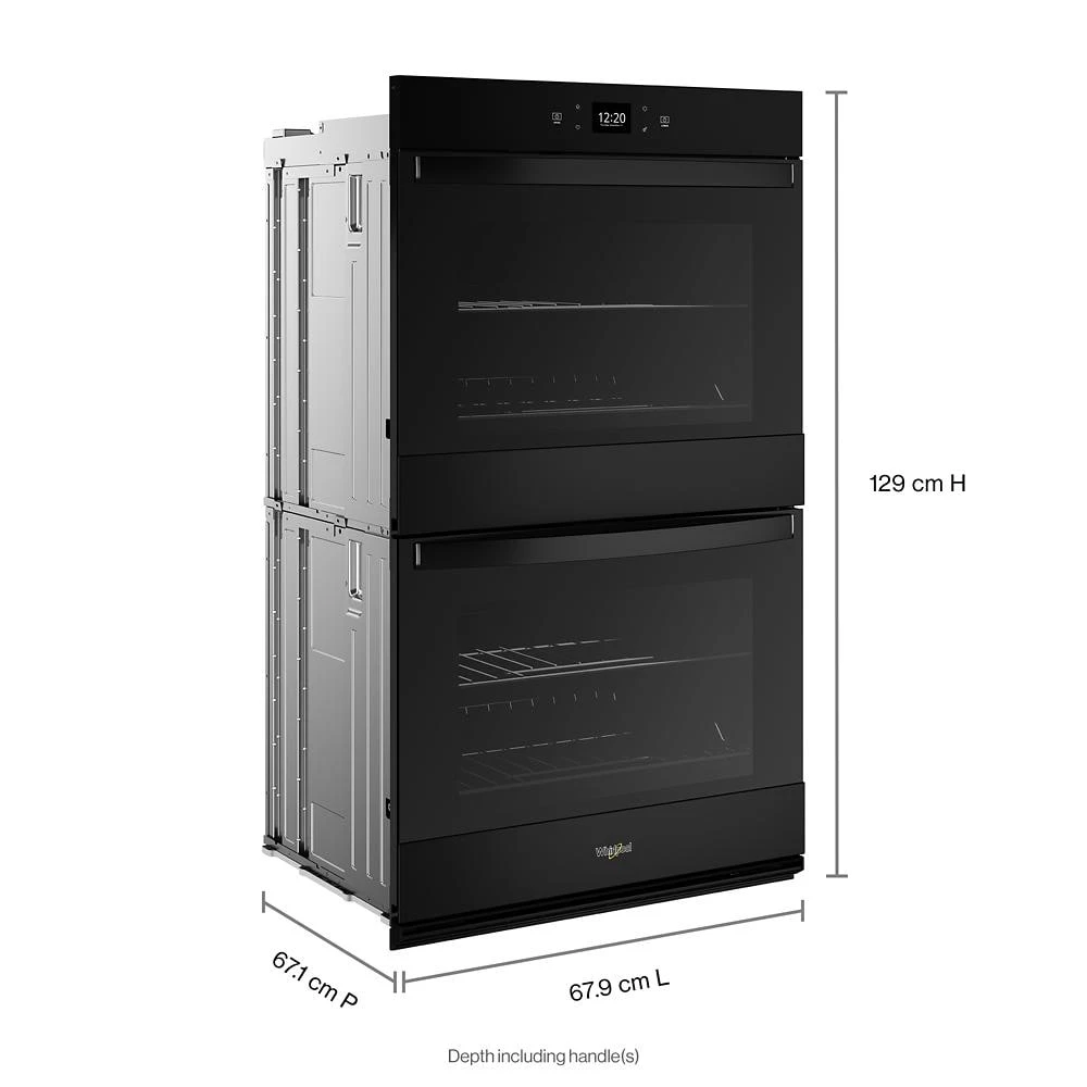 8.6 Total Cu. Ft. Double Wall Oven with Air Fry When Connected WOED5027LB