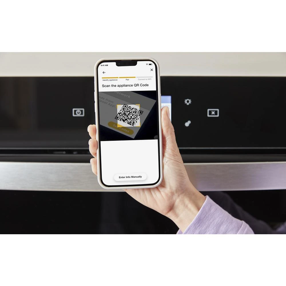 8.6 Total Cu. Ft. Double Wall Oven with Air Fry When Connected WOED5027LW