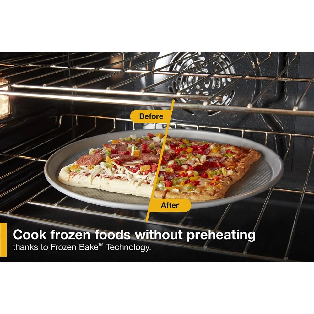 8.6 Total Cu. Ft. Double Wall Oven with Air Fry When Connected WOED5027LW