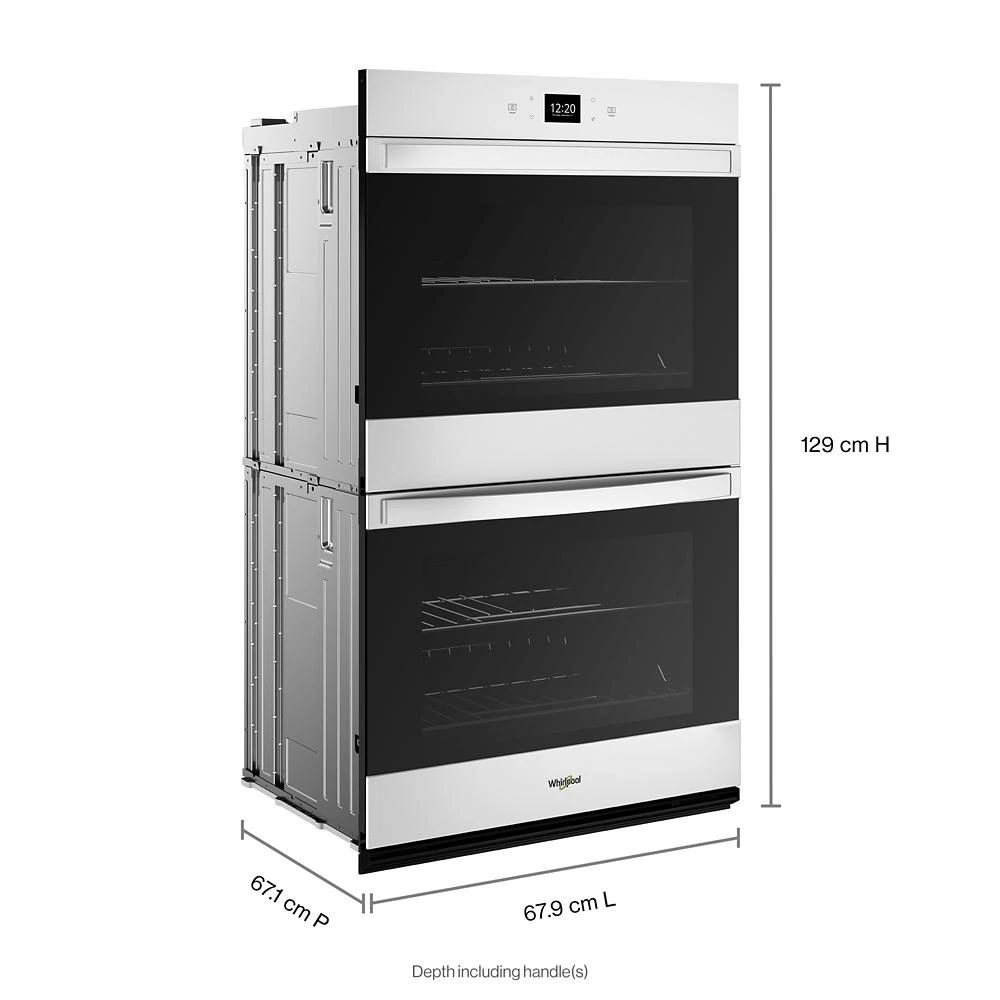 8.6 Total Cu. Ft. Double Wall Oven with Air Fry When Connected WOED5027LW