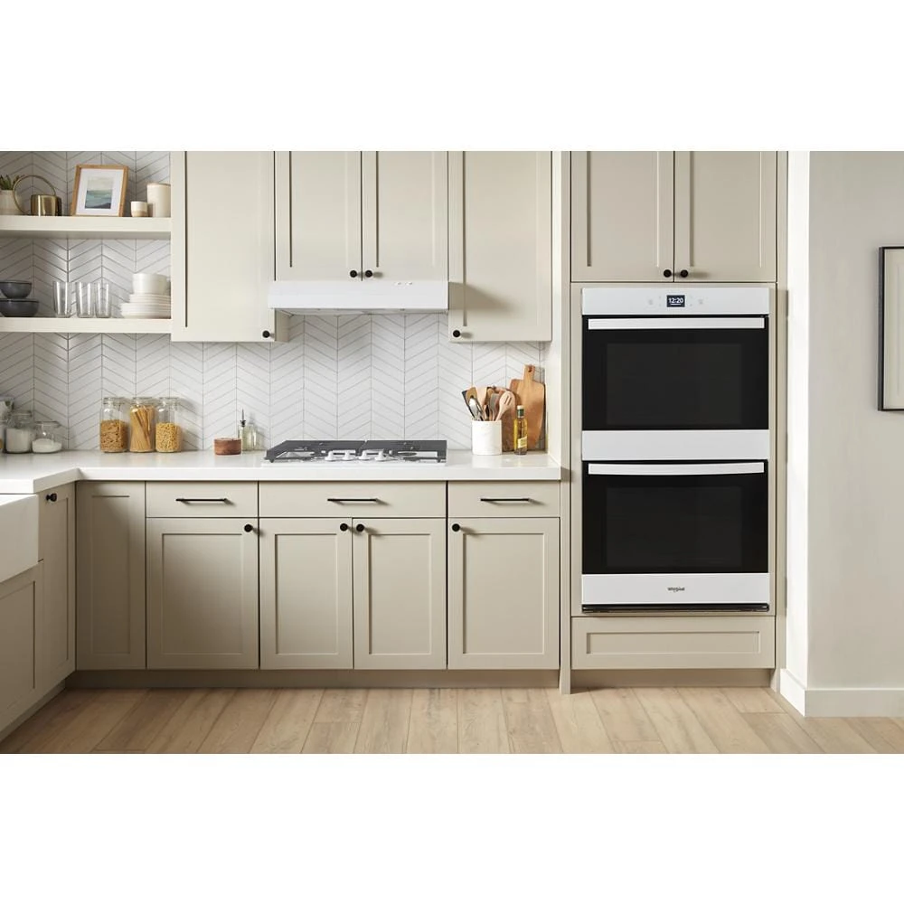 8.6 Total Cu. Ft. Double Wall Oven with Air Fry When Connected WOED5027LW