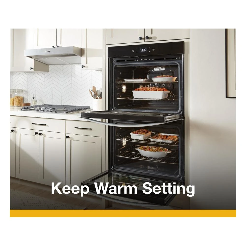 8.6 Total Cu. Ft. Double Wall Oven with Air Fry When Connected WOED5027LZ