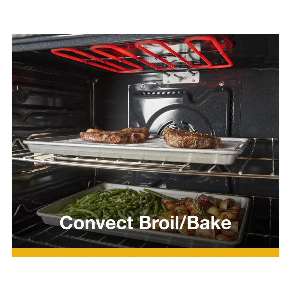 8.6 Total Cu. Ft. Double Wall Oven with Air Fry When Connected WOED5027LZ