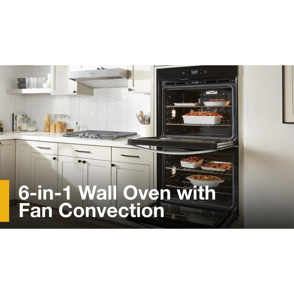 8.6 Total Cu. Ft. Double Wall Oven with Air Fry When Connected WOED5027LZ