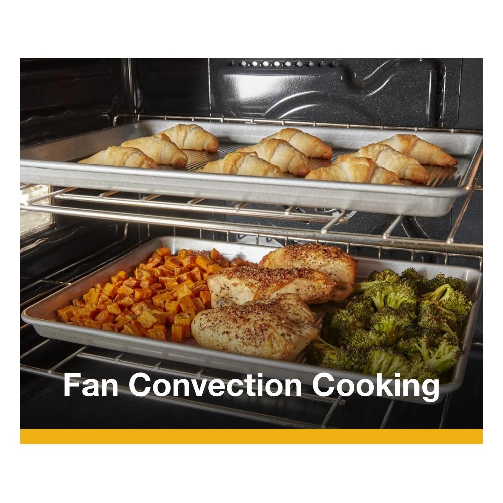 8.6 Total Cu. Ft. Double Wall Oven with Air Fry When Connected WOED5027LZ