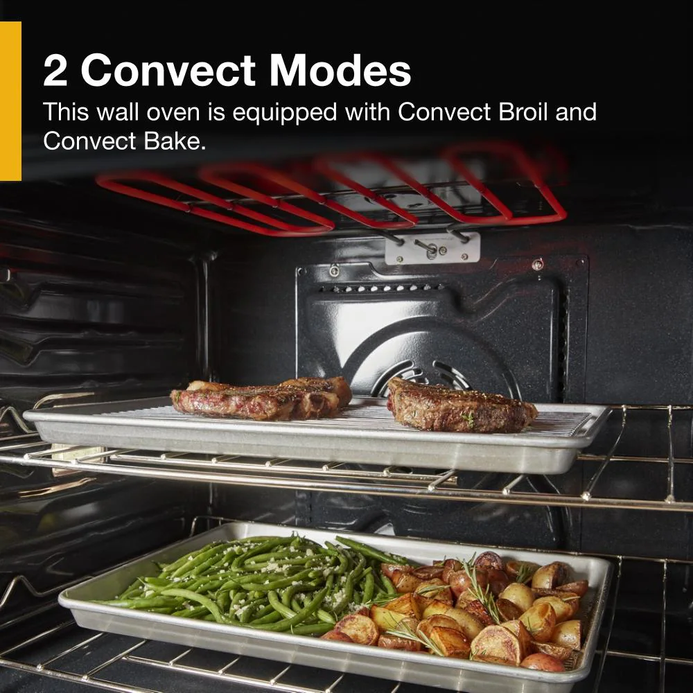 8.6 Total Cu. Ft. Double Wall Oven with Air Fry When Connected WOED5027LZ