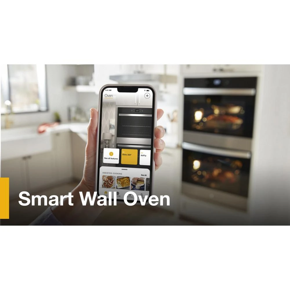 8.6 Total Cu. Ft. Double Wall Oven with Air Fry When Connected WOED5027LZ