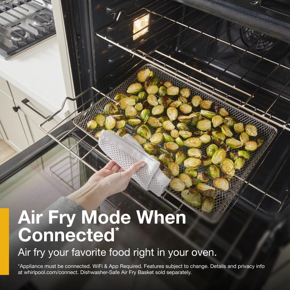 8.6 Total Cu. Ft. Double Wall Oven with Air Fry When Connected WOED5027LZ