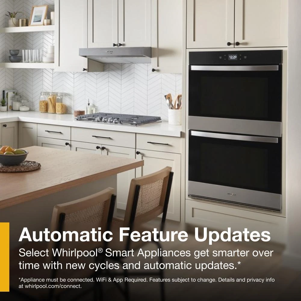 8.6 Total Cu. Ft. Double Wall Oven with Air Fry When Connected WOED5027LZ