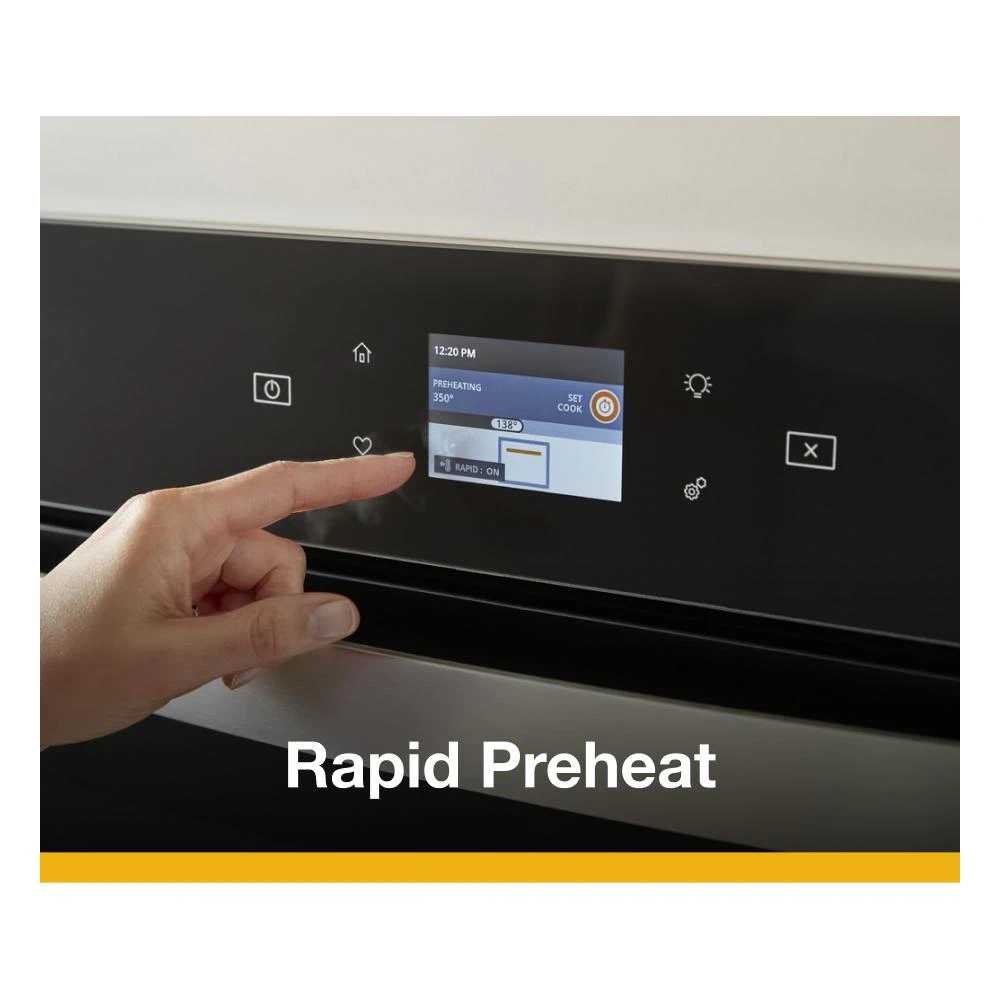 8.6 Total Cu. Ft. Double Wall Oven with Air Fry When Connected WOED5027LZ