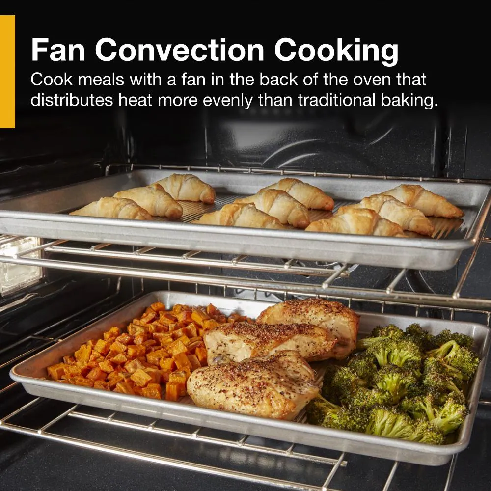 8.6 Total Cu. Ft. Double Wall Oven with Air Fry When Connected WOED5027LZ