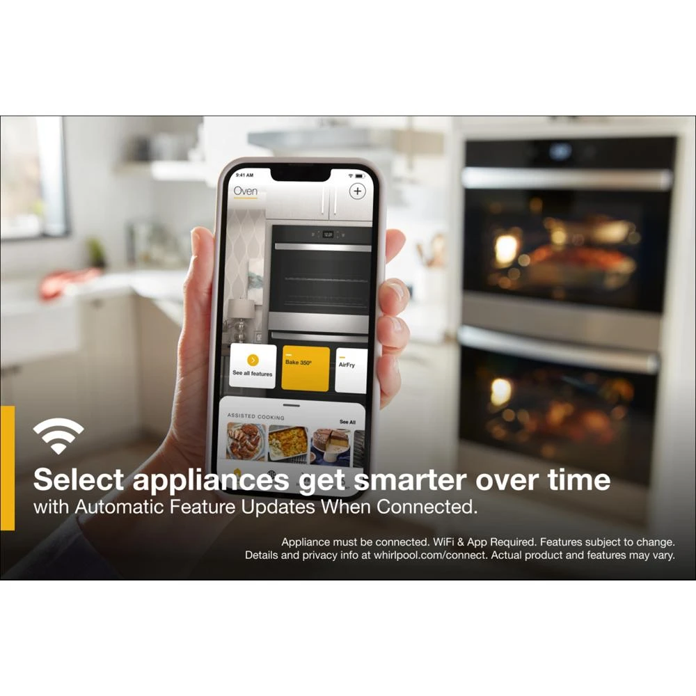 10.0 Total Cu. Ft. Double Wall Oven with Air Fry When Connected WOED5030LZ