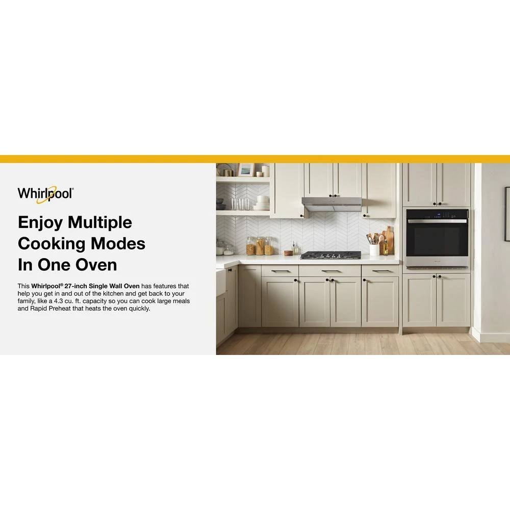 4.3 Cu. Ft. Single Self-Cleaning Wall Oven WOES3027LS