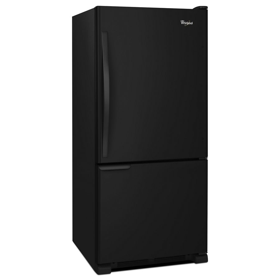 Whirlpool 30-inches wide Bottom-Freezer Refrigerator with Accu-Chill™ System - 18.7 cu. ft. Black-on-Black WRB119WFBB Picture 1