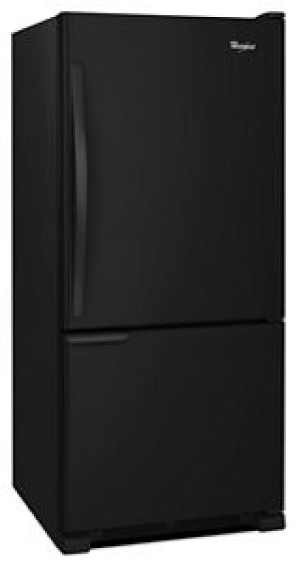 Whirlpool 30-inches wide Bottom-Freezer Refrigerator with Accu-Chill System - 18.7 cu. ft. Black-on-Black WRB119WFBB Picture 1