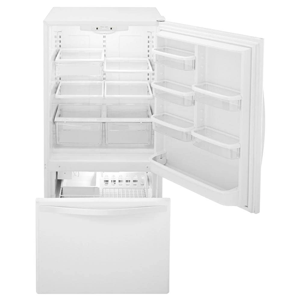 33-inches wide Bottom-Freezer Refrigerator with SpillGuard™ Glass Shelves - 22 cu. ft WRB322DMBW
