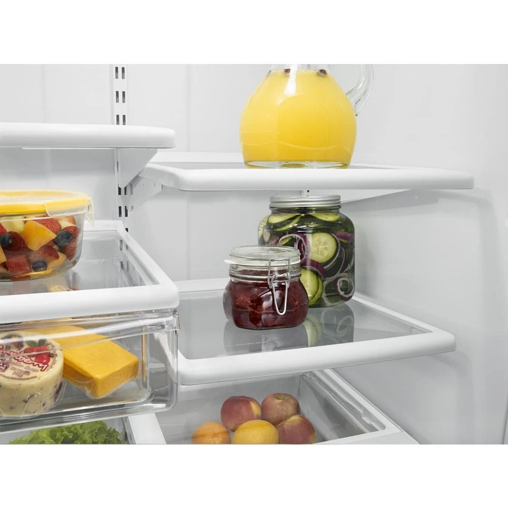 33-inches wide Bottom-Freezer Refrigerator with SpillGuard™ Glass Shelves - 22 cu. ft WRB322DMBW
