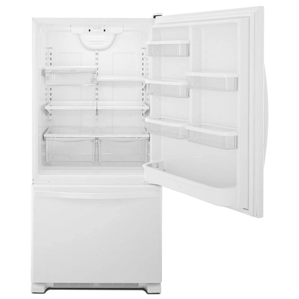 33-inches wide Bottom-Freezer Refrigerator with SpillGuard™ Glass Shelves - 22 cu. ft WRB322DMBW