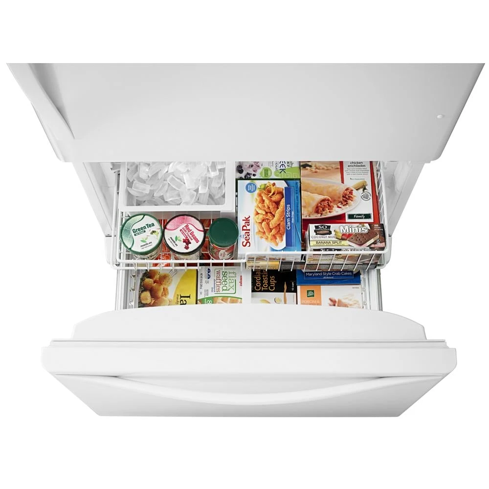 33-inches wide Bottom-Freezer Refrigerator with SpillGuard™ Glass Shelves - 22 cu. ft WRB322DMBW