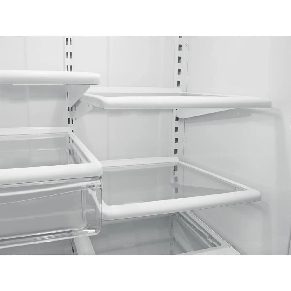 33-inches wide Bottom-Freezer Refrigerator with SpillGuard™ Glass Shelves - 22 cu. ft WRB322DMBW