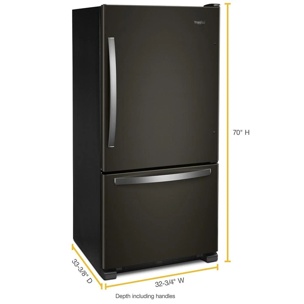 33-inch wide Bottom-Freezer Refrigerator - 22 cu. ft. WRB322DMHV