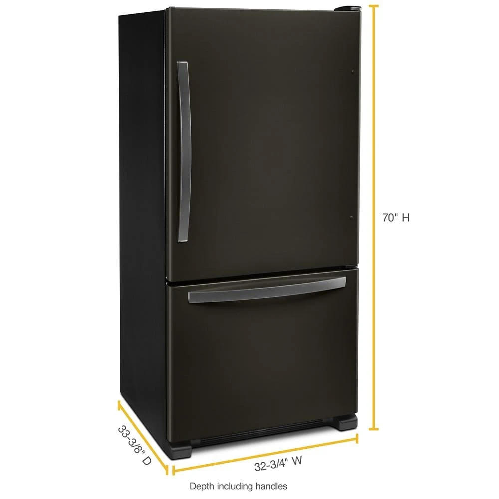 33-inch wide Bottom-Freezer Refrigerator - 22 cu. ft. WRB322DMHV