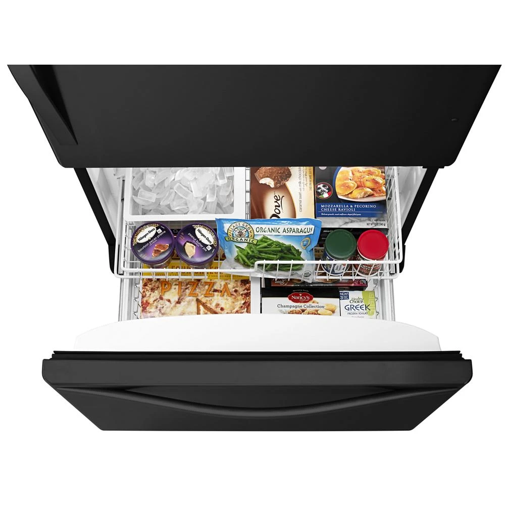 30-inches wide Bottom-Freezer Refrigerator with SpillGuard™ Glass Shelves - 18.7 cu. ft. WRB329DMBB