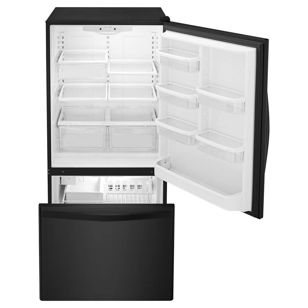 30-inches wide Bottom-Freezer Refrigerator with SpillGuard™ Glass Shelves - 18.7 cu. ft. WRB329DMBB