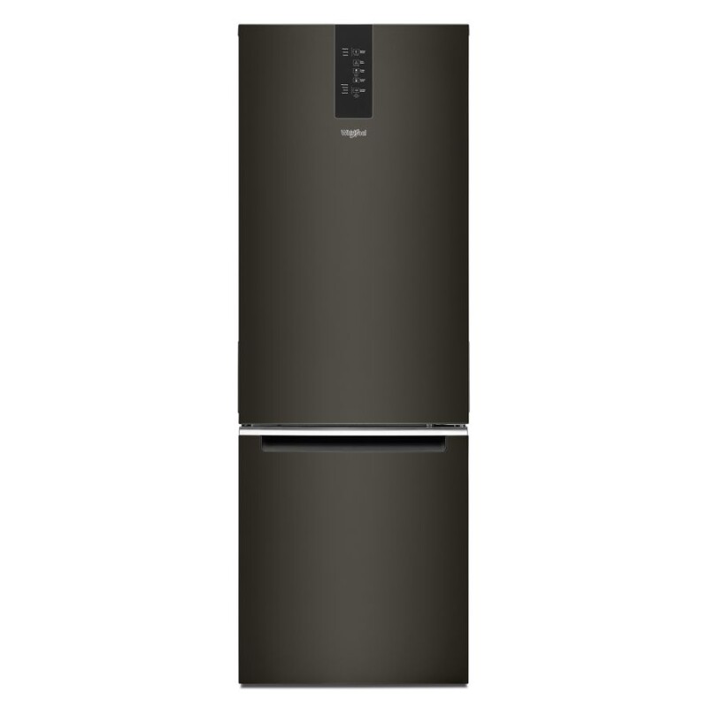 Whirlpool 24-inch Wide Garage- Ready Bottom-Freezer Refrigerator - 12.9 cu. ft. Black Stainless Finish WRB543CMJV Picture 1